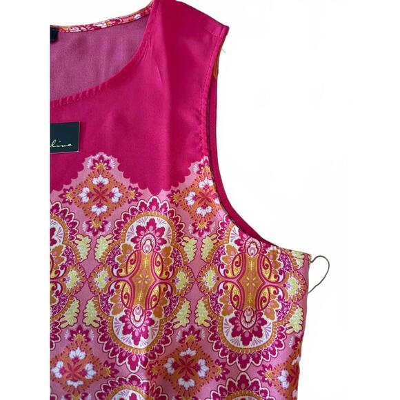 NEW Rose & Olive Women's Blouse Medium Sleeveless High Low Floral Polyester - Picture 4 of 9